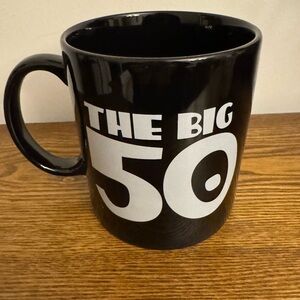 Black 'The Big 50' Ceramic Mug